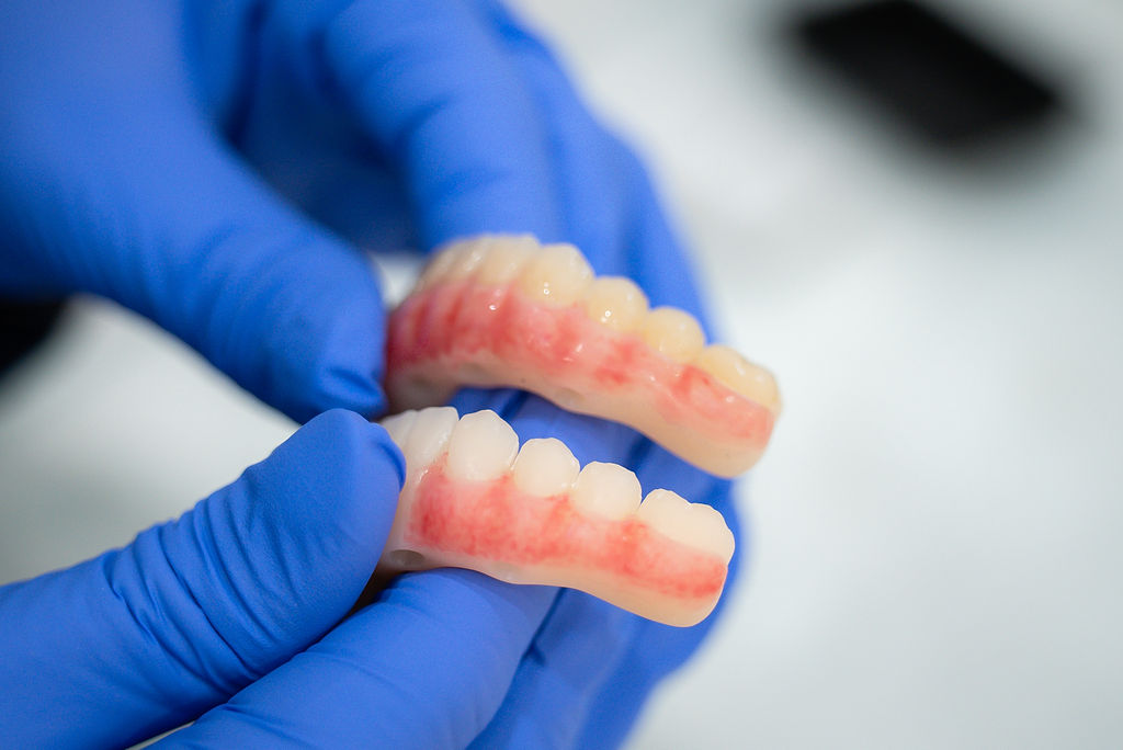 two teeth side by side